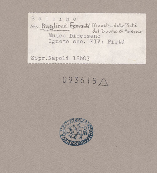 Rückseite von Sopr. BAS NA [https://www.deutsche-digitale-bibliothek.de/content/lizenzen/rv-ez/] Pietà (Beweinung Christi) - Gesamtansicht, bh093615_recto. Foto.