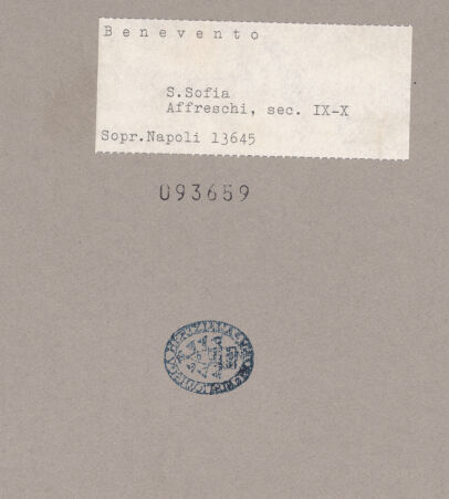 Rückseite von Sopr. BAS NA [https://www.deutsche-digitale-bibliothek.de/content/lizenzen/rv-ez/] Szenen aus den Geburtsgeschichten Johannes' des Täufers und Jesu sowie Fragmente weiterer FreskenLinke Seitenapsis: Verkündigung an Zacharias und Stummheit des Hohepriesters - Die Namensgebung Johannes des Täufers: Zacharias schreibt den Namen auf, bh093659_recto. Foto.