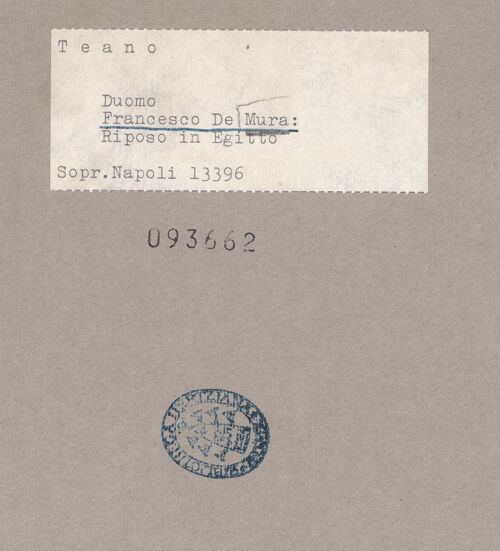 Rückseite von Sopr. BAS NA [https://www.deutsche-digitale-bibliothek.de/content/lizenzen/rv-ez/] Ruhe auf der Flucht nach Ägypten - Gesamtansicht, bh093662_recto. Foto.