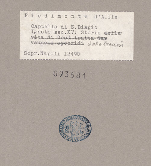 Rückseite von Sopr. BAS NA [https://www.deutsche-digitale-bibliothek.de/content/lizenzen/rv-ez/] Szenen aus der GenesisDer Mensch (Adam) erwacht - Gesamtansicht, bh093681_recto. Foto.