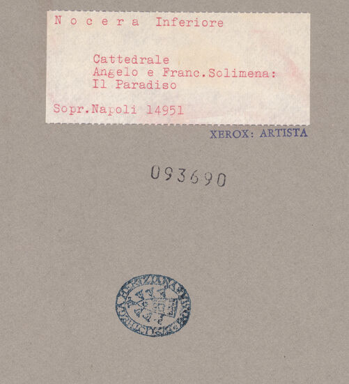 Rückseite von Sopr. BAS NA [https://www.deutsche-digitale-bibliothek.de/content/lizenzen/rv-ez/] Gloria del Paradiso (Paradies) - Gesamtansicht, bh093690_recto. Foto.