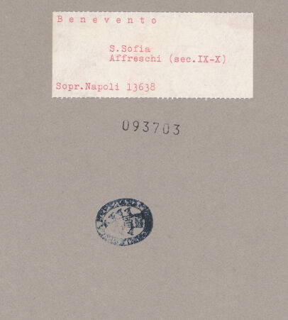 Rückseite von Sopr. BAS NA [https://www.deutsche-digitale-bibliothek.de/content/lizenzen/rv-ez/] Szenen aus den Geburtsgeschichten Johannes' des Täufers und Jesu sowie Fragmente weiterer FreskenLinke Seitenapsis: Verkündigung an Zacharias und Stummheit des Hohepriesters - Gesamtansicht, bh093703_recto. Foto.