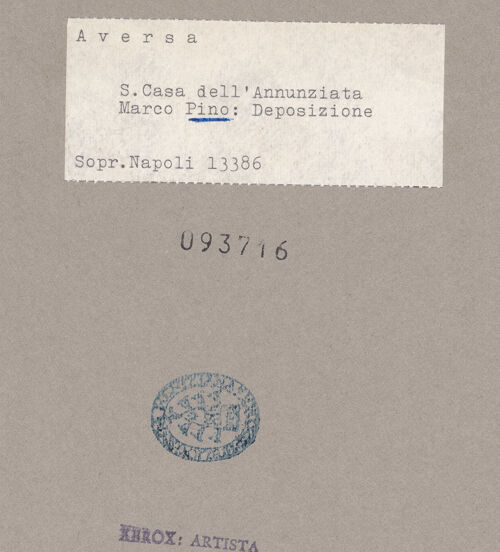 Rückseite von Sopr. BAS NA [https://www.deutsche-digitale-bibliothek.de/content/lizenzen/rv-ez/] Die Kreuzabnahme - Gesamtansicht, bh093716_recto. Foto.