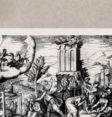 Rückseite von  [http://creativecommons.org/publicdomain/mark/1.0/] Mythologische Szene: Mythos des Phaethon - , bh094329. Foto.