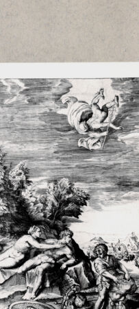 Rückseite von  [http://creativecommons.org/publicdomain/mark/1.0/] Odysseus und Kalypso - , bh094510. Foto.