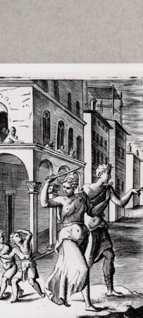 Rückseite von  [http://creativecommons.org/publicdomain/mark/1.0/] Paar und drei Kinder - , bh094589. Foto.