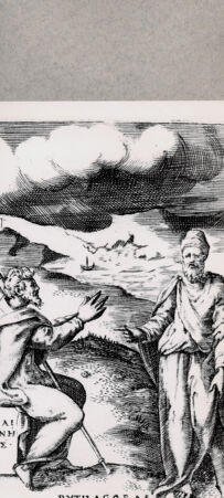 Rückseite von  [http://creativecommons.org/publicdomain/mark/1.0/] Pythagoras - , bh094621. Foto.