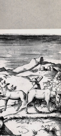 Rückseite von  [http://creativecommons.org/publicdomain/mark/1.0/] Hirtenszene - , bh094639. Foto.