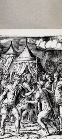 Rückseite von  [http://creativecommons.org/publicdomain/mark/1.0/] Alexander und Hephaestion - , bh094662. Foto.