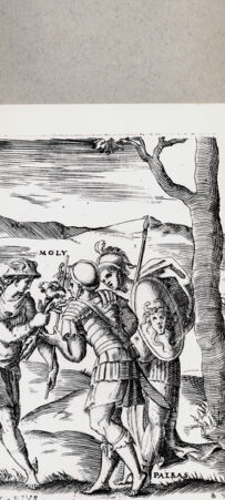 Rückseite von  [http://creativecommons.org/publicdomain/mark/1.0/] Merkur gibt Odysseus das Moly - , bh094671. Foto.