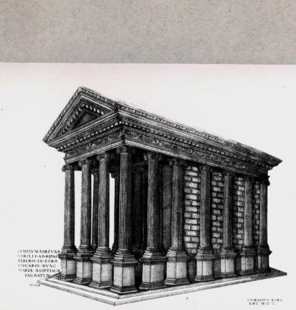 Rückseite von  [http://creativecommons.org/publicdomain/mark/1.0/] Tempel des Portunus (Tempel der Fortuna Virilis, Santa Maria Egiziaca) - , bh094702. Foto.