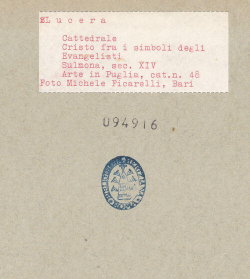 Rückseite von Ficarelli, Bari [https://www.deutsche-digitale-bibliothek.de/content/lizenzen/rv-ez/] Diptychon oder Bucheinband mit Majestas Domini und Kreuzigung - Majestas Domini, bh094916_recto. Foto: Ficarelli, Michele.