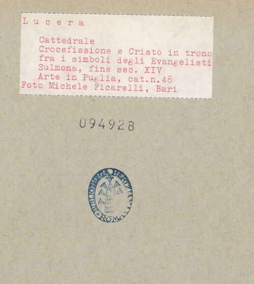 Rückseite von Ficarelli, Bari [https://www.deutsche-digitale-bibliothek.de/content/lizenzen/rv-ez/] Diptychon oder Bucheinband mit Majestas Domini und Kreuzigung - Gesamtansicht, bh094928_recto. Foto: Ficarelli, Michele.