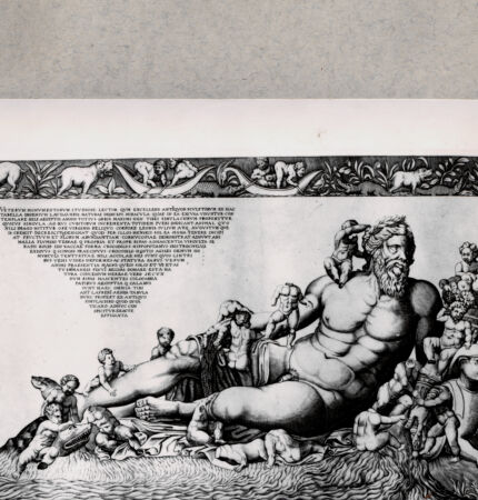 Rückseite von  [http://creativecommons.org/publicdomain/mark/1.0/] Personifikation des Flusses Nil - , bh094978. Foto.