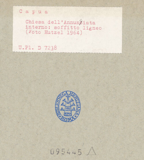 Rückseite von Bibliotheca Hertziana [https://www.deutsche-digitale-bibliothek.de/content/lizenzen/rv-fz/] Chiesa dell'Annunciata - Empore, bh095445_recto. Foto: Hutzel, Max.