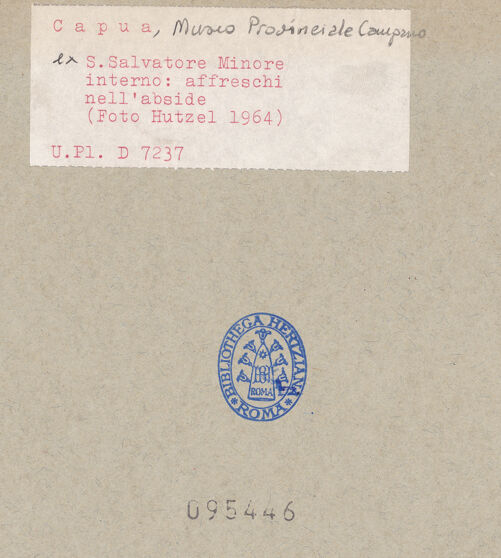 Rückseite von Bibliotheca Hertziana [https://www.deutsche-digitale-bibliothek.de/content/lizenzen/rv-fz/] Himmelfahrt Christi mit Maria, Aposteln und Engeln - Detail: Engel (vor der Übertragung), bh095446_recto. Foto: Hutzel, Max.