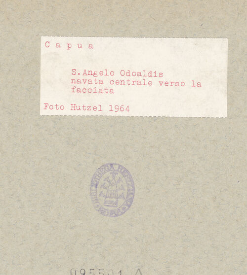 Rückseite von Hutzel, Max [https://www.deutsche-digitale-bibliothek.de/content/lizenzen/rv-ez/] Sant'Angelo Odoaldis - Ansicht von oben, bh095501_recto. Foto: Hutzel, Max.