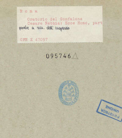 Rückseite von unbekannt [https://www.deutsche-digitale-bibliothek.de/content/lizenzen/rv-ez/] Freskenzyklus zur Passion ChristiEcce Homo - , bh095746_recto. Foto.