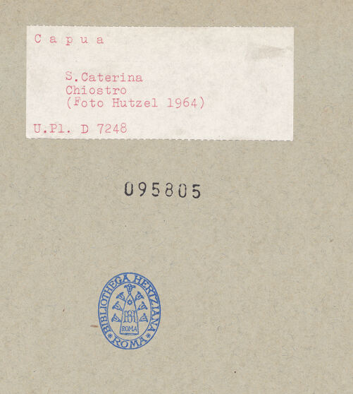 Rückseite von Bibliotheca Hertziana [https://www.deutsche-digitale-bibliothek.de/content/lizenzen/rv-fz/] Santa Caterina - Brunnen, bh095805_recto. Foto: Hutzel, Max.