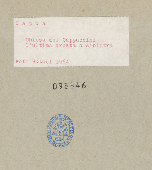 Rückseite von Hutzel, Max [https://www.deutsche-digitale-bibliothek.de/content/lizenzen/rv-ez/] Chiesa dei Cappuccini (ex Chiesa dei Gesuiti) - Linke Arkade, Detail, bh095846_recto. Foto: Hutzel, Max.