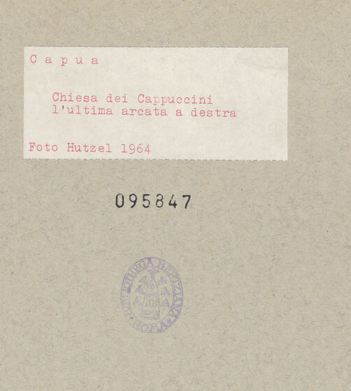 Rückseite von Hutzel, Max [https://www.deutsche-digitale-bibliothek.de/content/lizenzen/rv-ez/] Chiesa dei Cappuccini (ex Chiesa dei Gesuiti) - Rechte Arkade, Detail, bh095847_recto. Foto: Hutzel, Max.