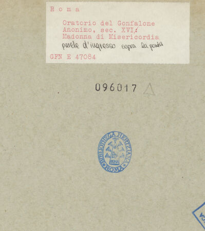 Rückseite von ICCD [https://www.deutsche-digitale-bibliothek.de/content/lizenzen/rv-ez/] Schutzmantelmadonna und Dreifaltigkeit - , bh096017_recto. Foto.