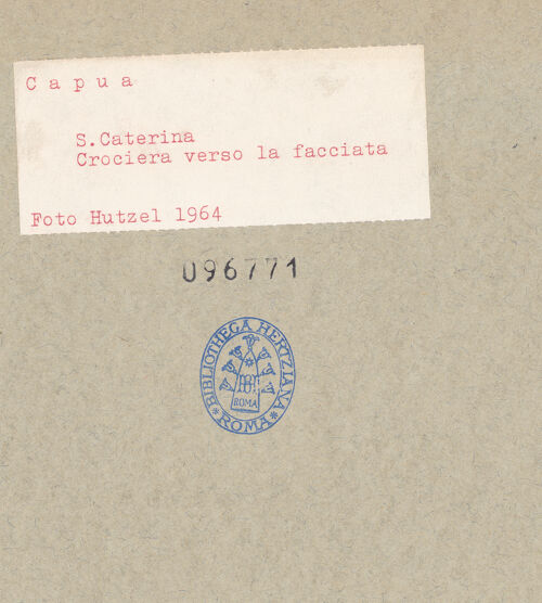 Rückseite von Hutzel, Max [https://www.deutsche-digitale-bibliothek.de/content/lizenzen/rv-ez/] Santa Caterina - Blick von der Hauptkapelle, bh096771_recto. Foto: Hutzel, Max.