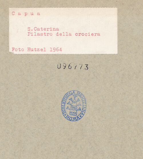 Rückseite von Hutzel, Max [https://www.deutsche-digitale-bibliothek.de/content/lizenzen/rv-ez/] Santa Caterina - Rechter Pfeiler zwischen der Vierung und dem Mittelschiff, bh096773_recto. Foto: Hutzel, Max.