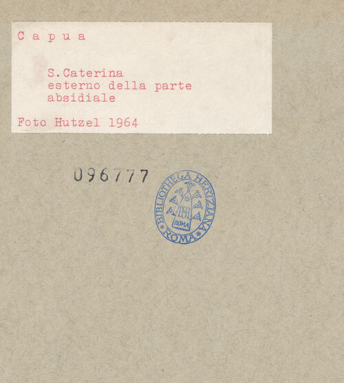 Rückseite von Hutzel, Max [https://www.deutsche-digitale-bibliothek.de/content/lizenzen/rv-ez/] Santa Caterina - Teilansicht von Nordwesten, bh096777_recto. Foto: Hutzel, Max.