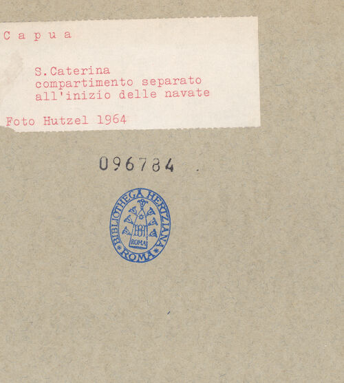 Rückseite von Hutzel, Max [https://www.deutsche-digitale-bibliothek.de/content/lizenzen/rv-ez/] Santa Caterina - Teilansicht, bh096784_recto. Foto: Hutzel, Max.