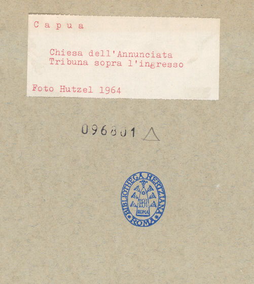 Rückseite von Hutzel, Max [https://www.deutsche-digitale-bibliothek.de/content/lizenzen/rv-ez/] Chiesa dell'Annunciata - Empore, Detail, bh096801_recto. Foto: Hutzel, Max.