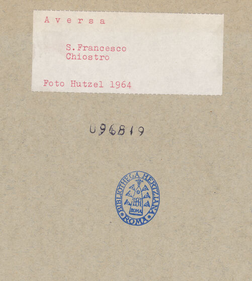 Rückseite von Hutzel, Max [https://www.deutsche-digitale-bibliothek.de/content/lizenzen/rv-ez/] San Francesco - Galerie, bh096819_recto. Foto: Hutzel, Max.