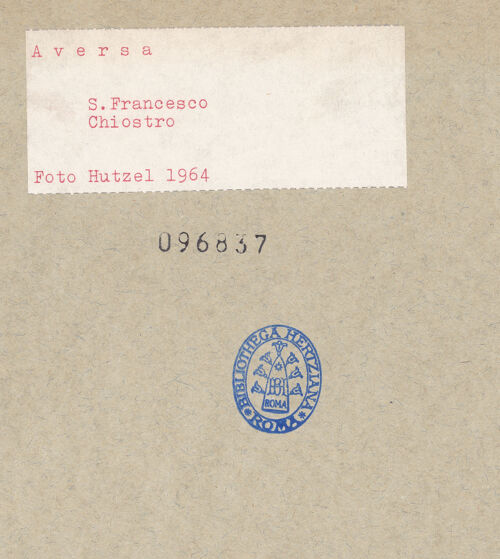 Rückseite von Hutzel, Max [https://www.deutsche-digitale-bibliothek.de/content/lizenzen/rv-ez/] San Francesco - Galerie, bh096837_recto. Foto: Hutzel, Max.