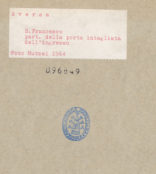 Rückseite von Hutzel, Max [https://www.deutsche-digitale-bibliothek.de/content/lizenzen/rv-ez/] Heiliger Franziskus und Heilige Klara - Teilansicht, bh096849_recto. Foto: Hutzel, Max.