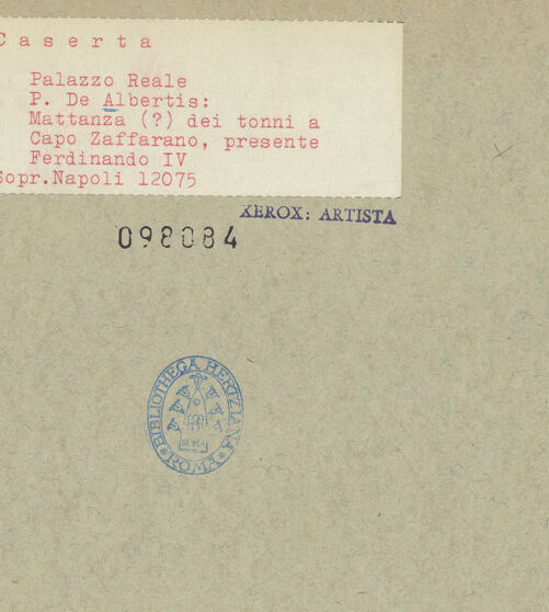 Rückseite von Sopr. BAS NA [https://www.deutsche-digitale-bibliothek.de/content/lizenzen/rv-ez/] Ferdinand IV an einer Jagd nach dem Thun - Gesamtansicht, bh098084_recto. Foto.