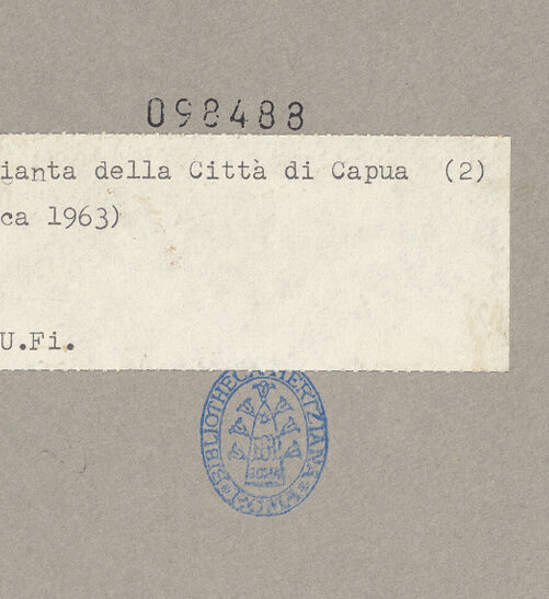 Rückseite von Bibliotheca Hertziana [https://www.deutsche-digitale-bibliothek.de/content/lizenzen/rv-ez/] Stadtplan (um 1963), Teil 2, bh098488_recto. Foto.