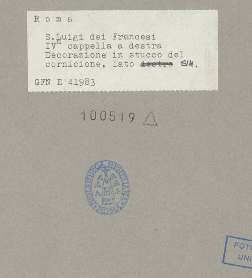 Rückseite von ICCD [https://www.deutsche-digitale-bibliothek.de/content/lizenzen/rv-ez/] Santa Maria in AracoeliChiostro - , bh100519_recto. Foto.