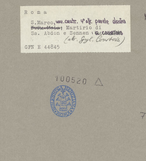 Rückseite von bh100520_recto