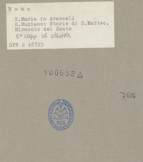 Rückseite von ICCD [https://www.deutsche-digitale-bibliothek.de/content/lizenzen/rv-ez/] Das Wunder des heiligen Matthäus - , bh100532_recto. Foto.