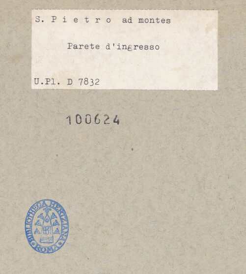 Rückseite von Bibliotheca Hertziana [https://www.deutsche-digitale-bibliothek.de/content/lizenzen/rv-fz/] WanddekorationJüngstes Gericht (?) - Linke Seite, Heilige und Selige, bh100624_recto. Foto.