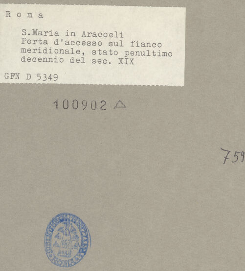 Rückseite von ICCD [https://www.deutsche-digitale-bibliothek.de/content/lizenzen/rv-ez/] Seitenportal - Gesamtansicht, bh100902_recto. Foto.