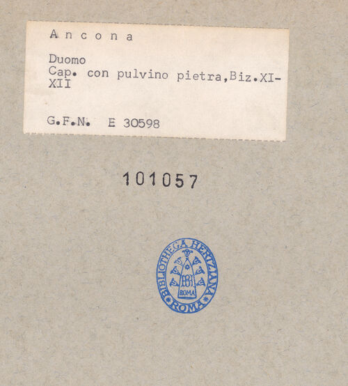 Rückseite von ICCD [https://www.deutsche-digitale-bibliothek.de/content/lizenzen/rv-ez/] Seitenansicht, bh101057_recto. Foto.