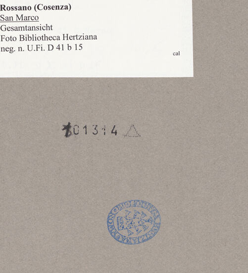 Rückseite von Bibliotheca Hertziana [https://www.deutsche-digitale-bibliothek.de/content/lizenzen/rv-fz/] San Marco - Apsiden, bh101314_recto. Foto.