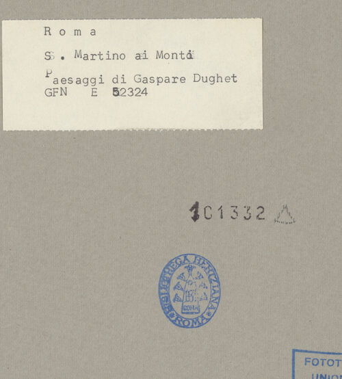 Rückseite von ICCD [https://www.deutsche-digitale-bibliothek.de/content/lizenzen/rv-ez/] Landschaften mit Episoden aus der Vita des Propheten EliasElias in der Höhle des Bergs Oreb - Gesamtansicht, bh101332_recto. Foto.