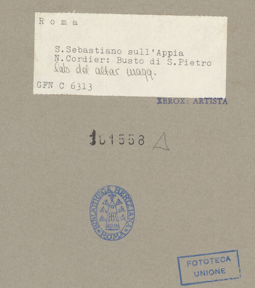 Rückseite von bh101558_recto