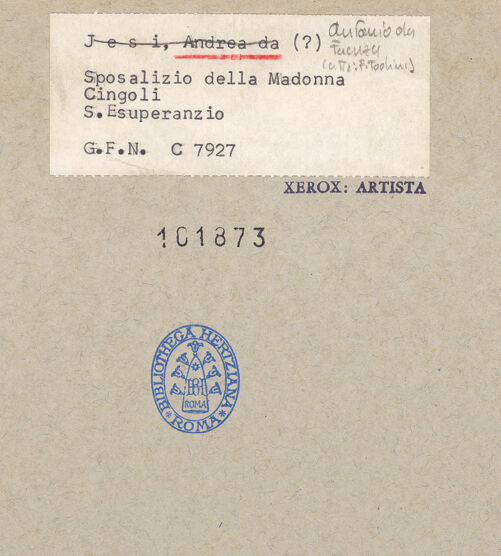 Rückseite von bh101873_recto