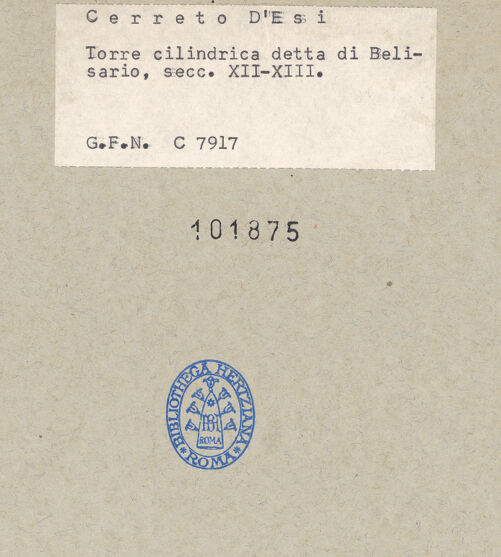 Rückseite von bh101875_recto