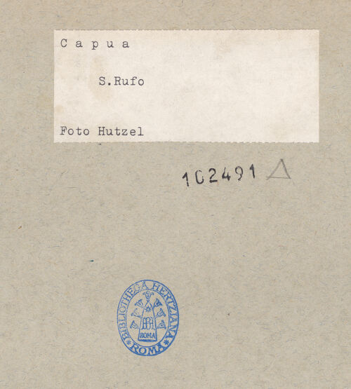 Rückseite von Hutzel, Max [https://www.deutsche-digitale-bibliothek.de/content/lizenzen/rv-ez/] Hand Gottes mit Engeln und Heiligen - Engel, Detail : Kopf, bh102491_recto. Foto: Hutzel, Max.