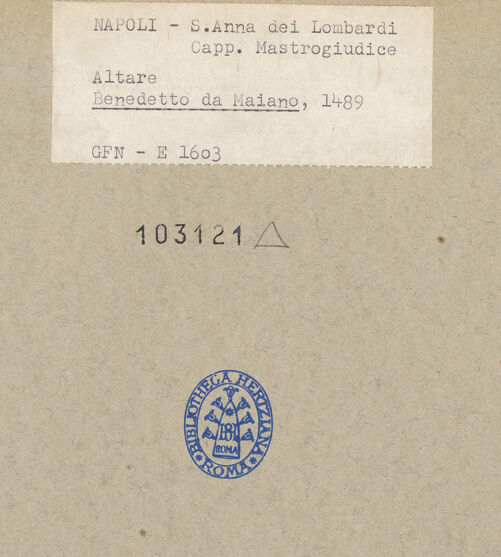 Rückseite von ICCD [https://www.deutsche-digitale-bibliothek.de/content/lizenzen/rv-ez/] Altar der Verkündigung - Teilansicht, bh103121_recto. Foto.