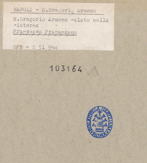 Rückseite von ICCD [https://www.deutsche-digitale-bibliothek.de/content/lizenzen/rv-ez/] Der heilige Gregor der Erleuchter wird in eine Grube geworfen - Gesamtansicht, bh103164_recto. Foto.